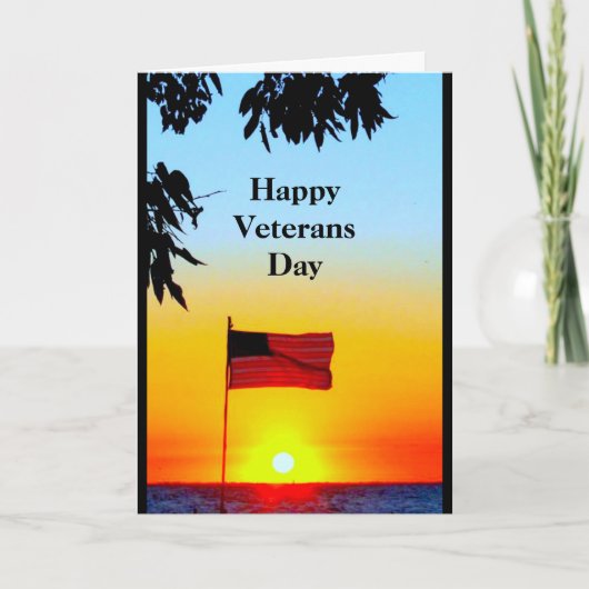 Happy Veterans Day - Hartelijk dank voor uw servic Bedankkaart (Voorkant)