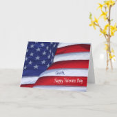 Happy Veterans Day neef patriottisch wenskaart Kaart (Gele Bloem)