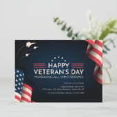 Happy Veteran's Day Uitnodiging (Staand voorkant)