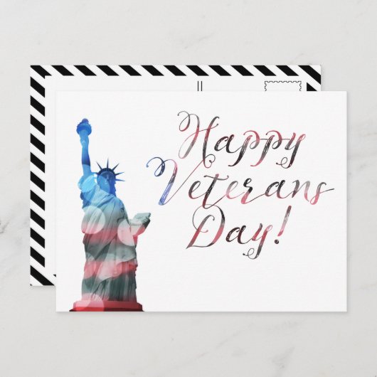 Happy Veterans Day (vrijheidsbokeh) Briefkaart (Voorkant / Achterkant)