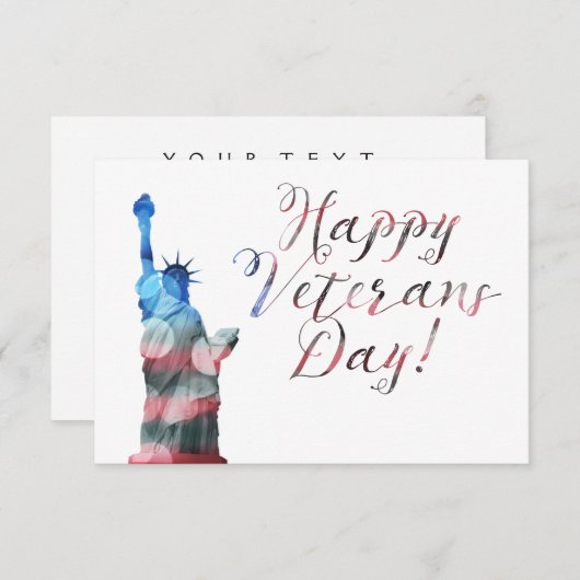Happy Veterans Day (vrijheidsbokeh) Kaart (Voorkant / Achterkant)