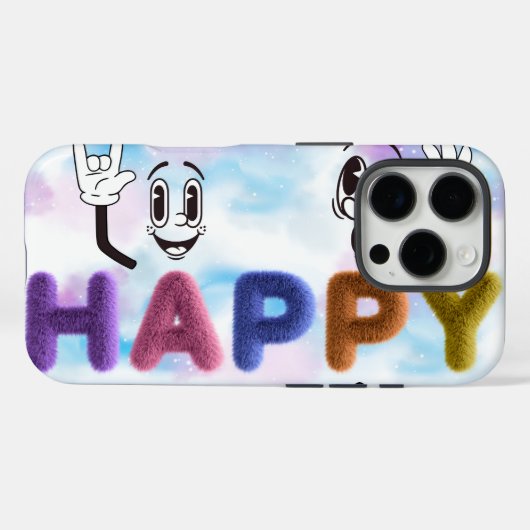 Happy Vibes Case-Mate iPhone Case (Achterkant (horizontaal))