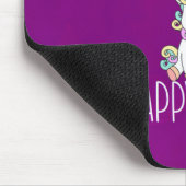 Happy Vibes Cute Smiling Unicorn Muismat (Hoek)