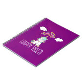 Happy Vibes Cute Smiling Unicorn Notitieboek (Linkerzijde)