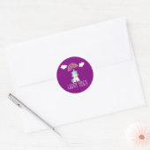 Happy Vibes Cute Smiling Unicorn Ronde Sticker (Envelop)