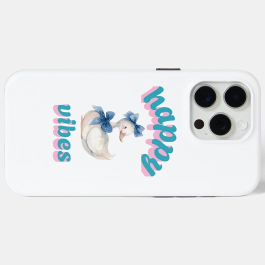 Happy Vibes Duck iPhone Case (Achterkant (horizontaal))