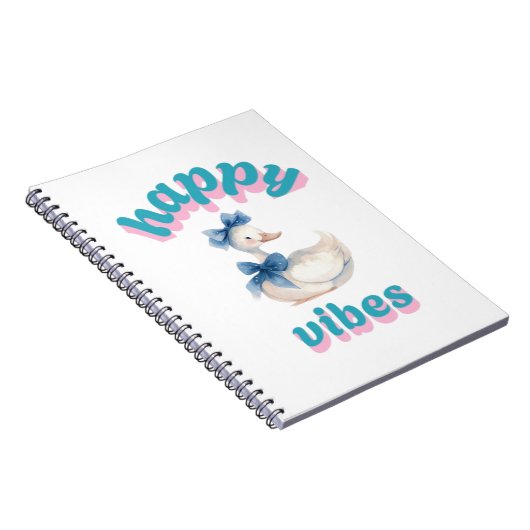 Happy Vibes Duck Notebook Notitieboek (Rechterzijde)