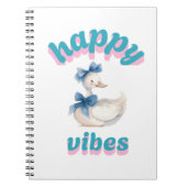 Happy Vibes Duck Notebook Notitieboek (Voorkant)