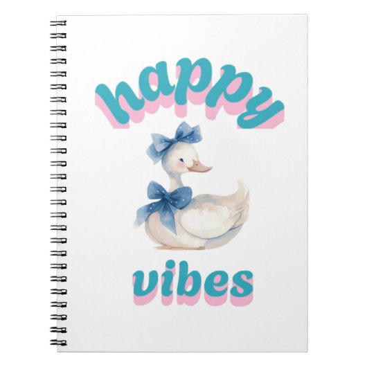 Happy Vibes Duck Notebook Notitieboek (Voorkant)