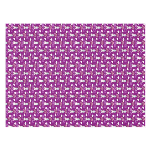 Happy Vibes Geweldige Regenboog & Eenhoorn Tafelkleed (Voorkant (Horizontaal))