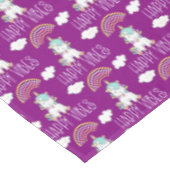 Happy Vibes Geweldige Regenboog & Eenhoorn Tafelkleed (Gekanteld)