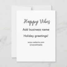 Happy vibes kerstvakantie groeten zakelijk
