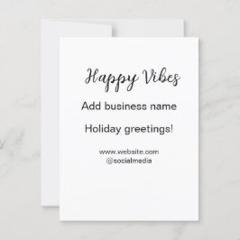 Happy vibes kerstvakantie groeten zakelijk briefkaart