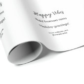 Happy vibes kerstvakantie groeten zakelijk cadeaupapier (Rol Hoek)