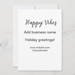 Happy vibes kerstvakantie groeten zakelijk feestdagenkaart