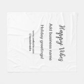 Happy vibes kerstvakantie groeten zakelijk fleece deken (Voorkant (Horizontaal))