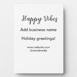 Happy vibes kerstvakantie groeten zakelijk fotoplaat