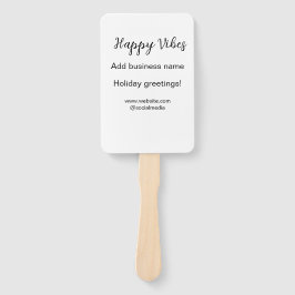 Happy vibes kerstvakantie groeten zakelijk handwaaier