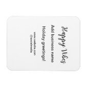 Happy vibes kerstvakantie groeten zakelijk magneet (Horizontaal)