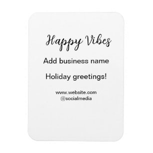 Happy vibes kerstvakantie groeten zakelijk magneet