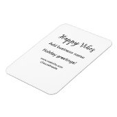 Happy vibes kerstvakantie groeten zakelijk magneet (Linkerzijde)