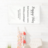 Happy vibes kerstvakantie groeten zakelijk spandoek (Insitu)