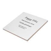 Happy vibes kerstvakantie groeten zakelijk tegeltje (Zijkant)