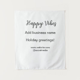 Happy vibes kerstvakantie groeten zakelijk wandkleed