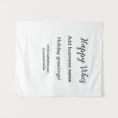 Happy vibes kerstvakantie groeten zakelijk wandkleed (Voorkant (horizontaal))