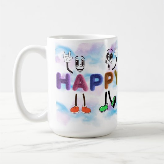 Happy Vibes Koffiemok (Links)