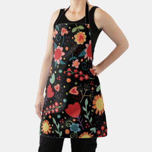 Happy Vibes Leuke Bloemenharten Inspirivity schort