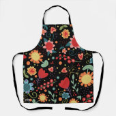 Happy Vibes Leuke Bloemenharten Inspirivity schort (Voorkant)