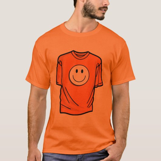 Happy Vibes Only – Classic Smiley Face T-Shirt Des (Voorkant)