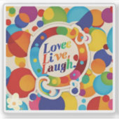 "Happy vibes only please" Sticker (Voorkant)