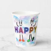 Happy Vibes Papieren Bekers (Achterkant)
