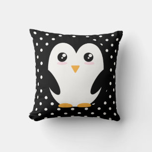 Happy Vibes: Pinguïn & Polka Dots Kussen van vreug