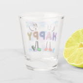 Happy Vibes Shot Glas (Achterkant)