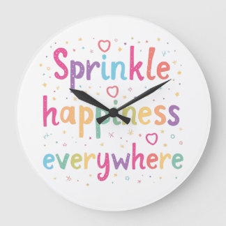 Happy Vibes Sprinkle Happiness Confetti Art Grote Klok