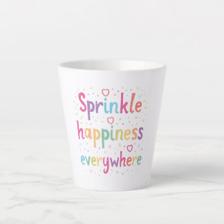 Happy Vibes Sprinkle Happiness Confetti Art Latte Mok