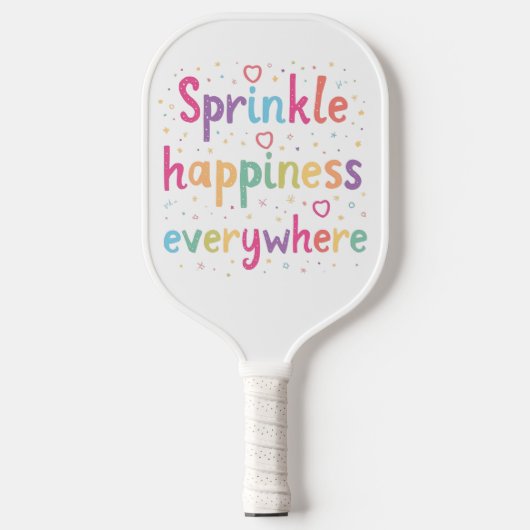 Happy Vibes Sprinkle Happiness Confetti Art Pickleball Paddle (Voorkant)