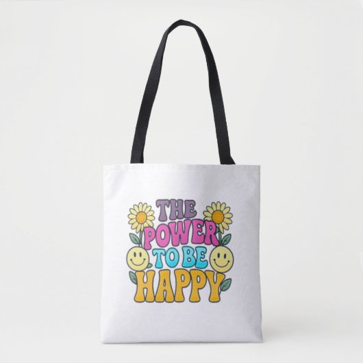 Happy Vibes Tote Bag (Voorkant)