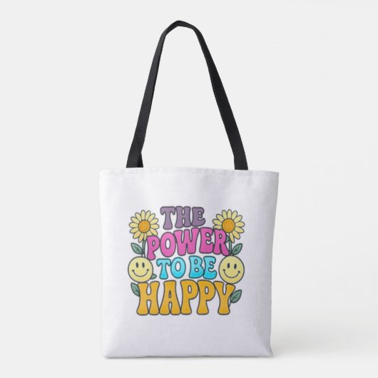 Happy Vibes Tote Bag (Achterkant)