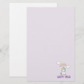 Happy Vibes Typography Cute Smiling Unicorn Briefpapier (Voorkant / Achterkant)
