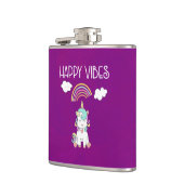 Happy Vibes Typography Geweldige Rainbow & Unicorn Heupfles (Links)