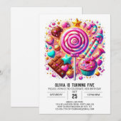 Happy Vibrant Candyland Digitale Verjaardag Kaart (Voorkant / Achterkant)