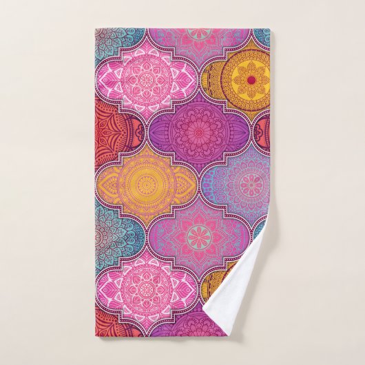 Happy Vibrant Tribal Bohemian Bath Towels Bad Handdoek (Handdoek)