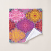 Happy Vibrant Tribal Bohemian Bath Towels Bad Handdoek (Wasdoekje)