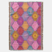 Happy Vibrant Tribal Bohemian Throw Blanket Deken (Voorkant Verticaal)