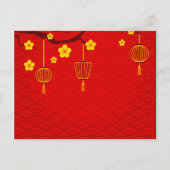 Happy Vietnamese Rat Nieuwjaar 2020 Blossoms HP Aankondigingskaart (Achterkant)