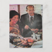 Happy Vintage Couple Eating Briefkaart (Voorkant)